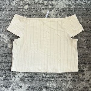 NWT - Banana Republic off shoulder crop top XL